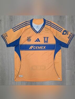 ADIDAS Tigres UANL Home 25/26 Authentic Soccer Jersey JJ2217 Mens Sz XL NWT $150